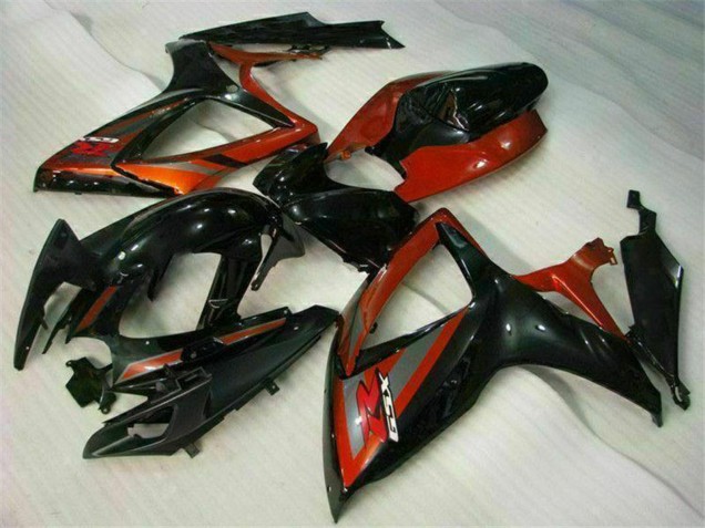 Online Negro Brillante Rojo Carenado Moto Suzuki GSXR 600/750 2006-2007
