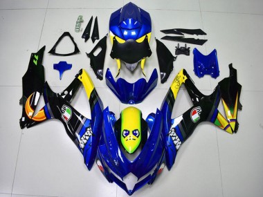 Online Azul Amarillo Tiburón Carenado Moto Suzuki GSXR 600/750 2008-2010