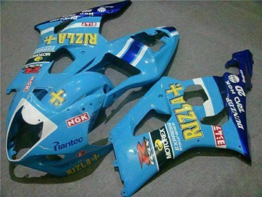 Online Azul Blanco Amarillo Rizla Carenado Moto Suzuki GSXR 1000 2003-2004