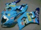 Online Azul Blanco Amarillo Rizla Carenado Moto Suzuki GSXR 1000 2003-2004