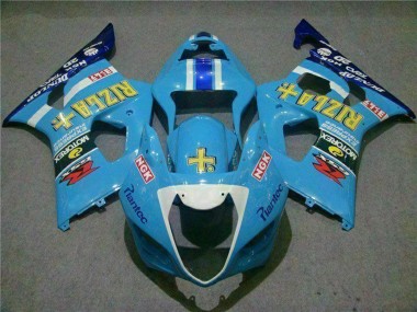 Online Azul Blanco Amarillo Rizla Carenado Moto Suzuki GSXR 1000 2003-2004