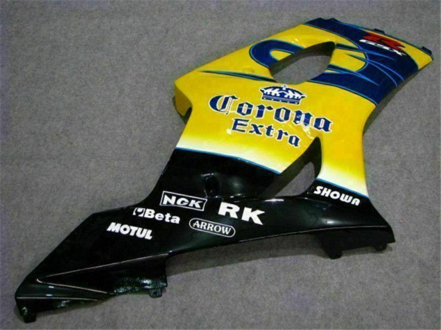 Online Amarillo Azul Blanco Rojo Corona Motul Carenado Moto Suzuki GSXR 1000 2003-2004
