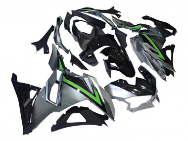 Online Gris Verde Negro Carenado Moto Kawasaki Ninja 500 EX500R 2024-2025