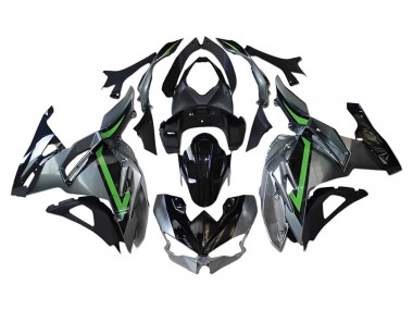 Online Gris Verde Negro Carenado Moto Kawasaki Ninja 500 EX500R 2024-2025