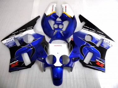 Online Blanco Amarillo Azul Negro Brillante Corona Motul Carenado Moto Honda CBR400RR NC23 1987-1989