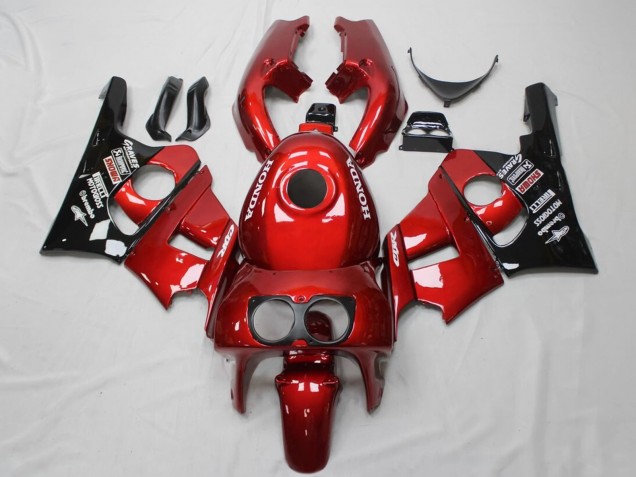 Online Rojo Negro Brillante Carenado Moto Honda CBR400RR NC29 1990-1999
