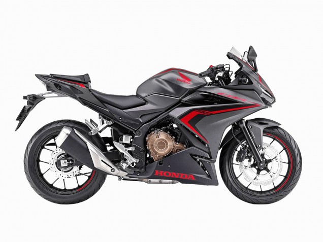 Online Negro Mate Rojo Carenado Moto Honda CBR400R 2022