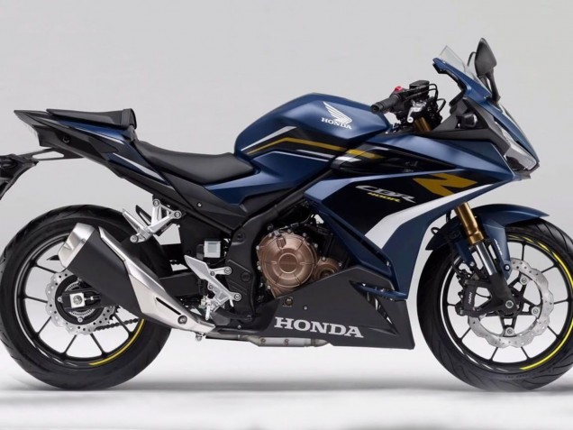 Online Azul Oscuro Negro Mate Carenado Moto Honda CBR400R 2022