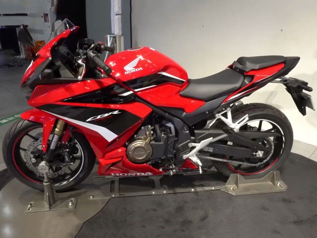 Online Rojo Blanco Negro Brillante Carenado Moto Honda CBR400R 2022