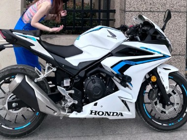 Online Blanco Azul Carenado Moto Honda CBR400R 2022
