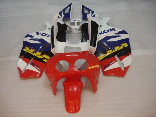 Online Blanco Azul Rojo Carenado Moto Honda VFR400R NC30 1988-1992