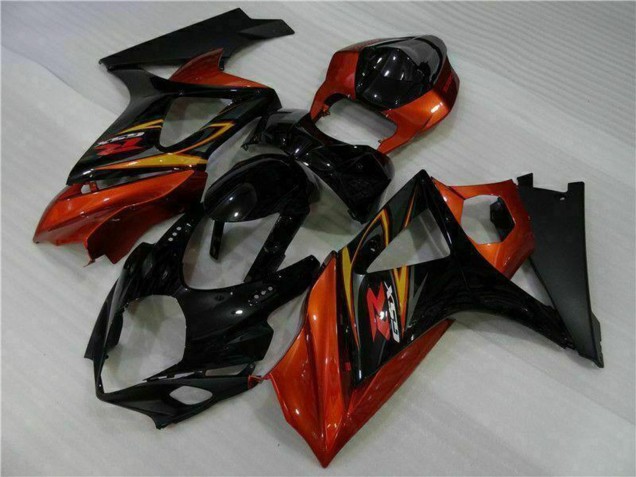Online Negro Naranja Carenado Moto Suzuki GSXR 1000 2007-2008