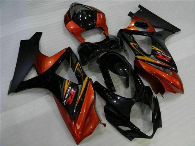Online Negro Naranja Carenado Moto Suzuki GSXR 1000 2007-2008