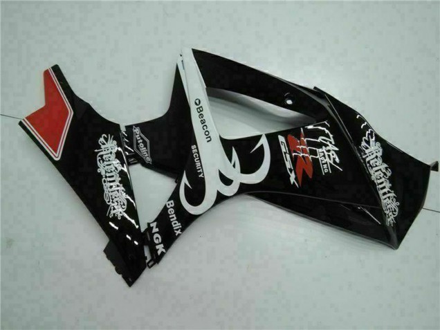 Online Negro Brillante Rojo Blanco Carenado Moto Suzuki GSXR 1000 2007-2008