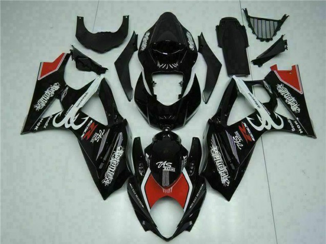 Online Negro Brillante Rojo Blanco Carenado Moto Suzuki GSXR 1000 2007-2008