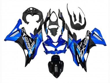 Online Azul Blanco Negro Mate Carenado Moto Kawasaki ZX25R ZX-25R 2019-2025