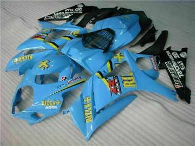 Online Azul Oro Negro Rizla Kits Carenados Moto Suzuki GSXR 1000 2007-2008