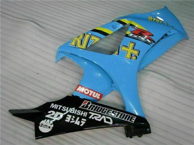 Online Azul Oro Negro Rizla Kits Carenados Moto Suzuki GSXR 1000 2007-2008
