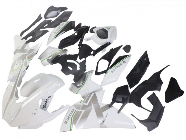 Online Blanco Plata Verde Carenado Moto Kawasaki Ninja H2 2015-2022
