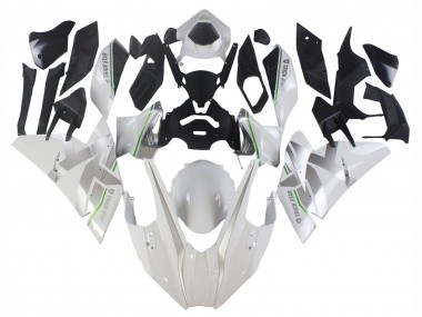 Online Blanco Plata Verde Carenado Moto Kawasaki Ninja H2 2015-2022
