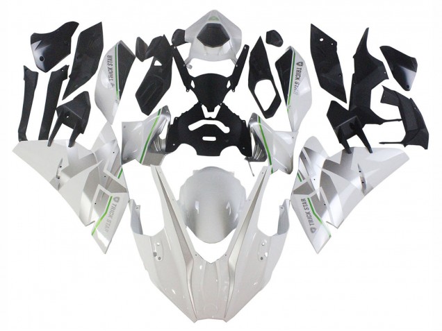 Online Blanco Plata Verde Carenado Moto Kawasaki Ninja H2 2015-2022