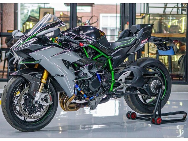 Online Gris Carenado Moto Kawasaki Ninja H2 2015-2022