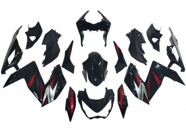 Online Negro Brillante Rojo Plata Carenado Moto Kawasaki Z250/Z300 2015-2016