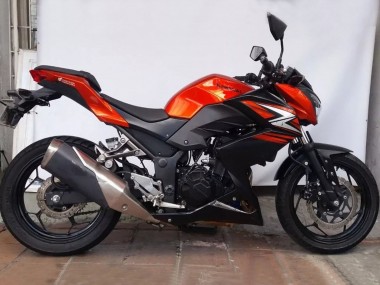 Online Naranja Rojo Negro Mate Carenado Moto Kawasaki Z250/Z300 2015-2016