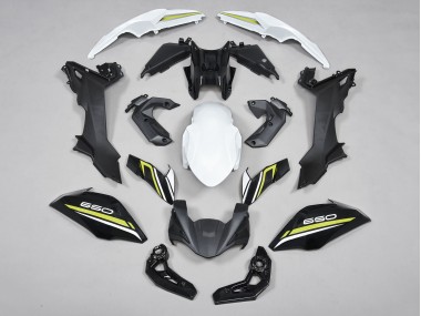 Online Negro Blanco Amarillo Carenado Moto Kawasaki Ninja Z650 2017-2019