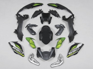 Online Negro Verde Plata Carenado Moto Kawasaki Ninja Z650 2017-2019