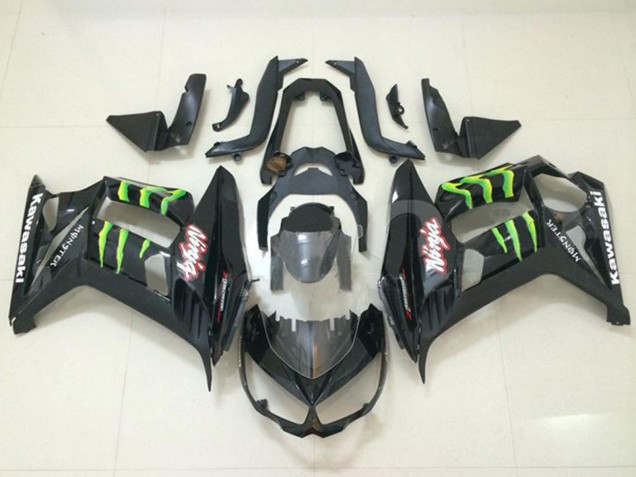 Online Negro Brillante Verde Monstruo Carenado Moto Kawasaki Z1000SX 2010-2016