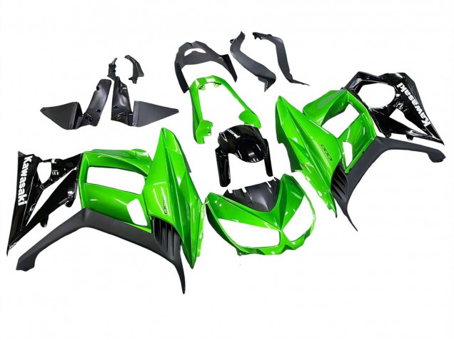 Online Negro Brillante Negro Mate Verde Carenado Moto Kawasaki Z1000SX 2010-2016