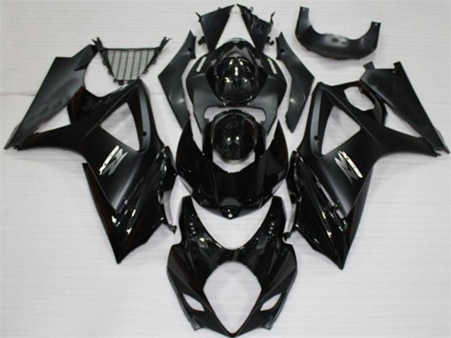 Online Negro Brillante Negro Mate Blanco Carenado Moto Suzuki GSXR 1000 2007-2008