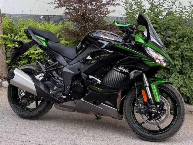 Online Negro Gris Verde Ninja Carenado Moto Kawasaki Z1000SX 2020-2025