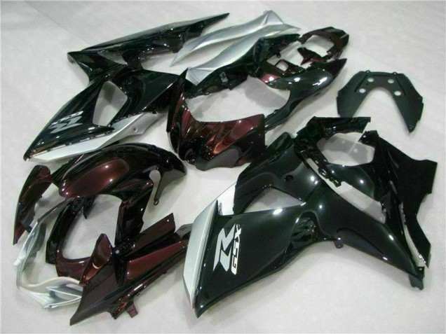 Online Negro Brillante Plata Blanco Carenado Moto Suzuki GSXR 1000 2009-2016