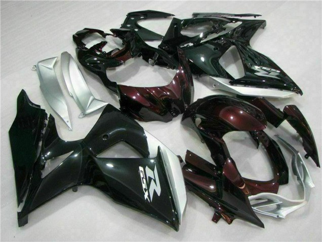 Online Negro Brillante Plata Blanco Carenado Moto Suzuki GSXR 1000 2009-2016