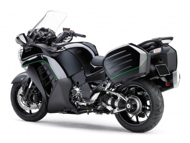Online Negro Mate Verde Línea Carenado Moto Kawasaki GTR1400/ZG1400 2007-2009
