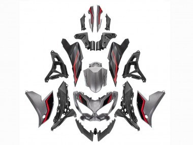 Online Gris Rojo Negro Carenado Moto Kawasaki Versys 650 2022-2025