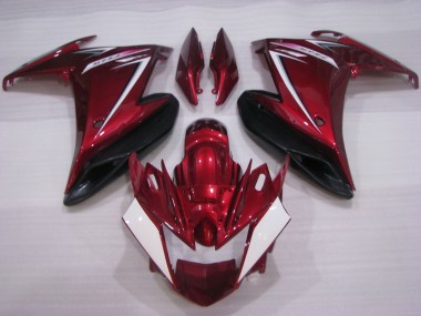 Online Rojo Blanco Negro Carenado Moto Yamaha FZ6R 2009-2015