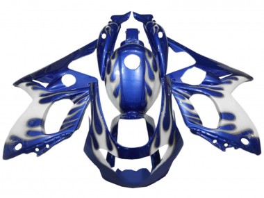 Online Azul Blanco Plata Llama Carenado Moto Yamaha YZF600R Thundercat 1996-2007