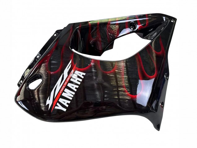 Online Negro Rojo Oscuro Llama Carenado Moto Yamaha YZF 1000R Thunderace 1997-2007