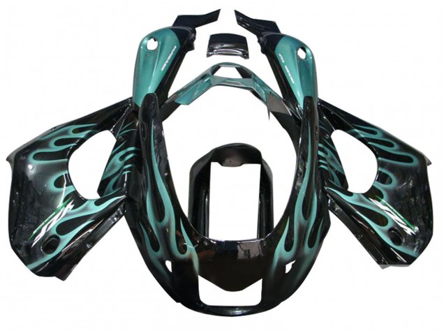 Online Negro Brillante Azul Llama Carenado Moto Yamaha YZF 1000R Thunderace 1997-2007