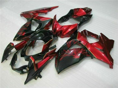 Online Rojo Negro Brillante Carenado Moto Suzuki GSXR 1000 2009-2016