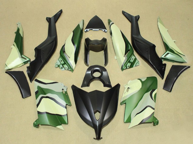 Online Negro Mate Verde Light Amarillo Carenado Moto Yamaha TMAX530 2012-2014