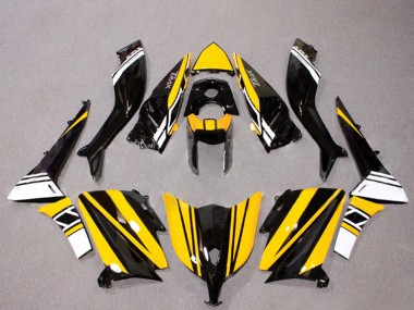 Online Negro Brillante Amarillo Blanco Carenado Moto Yamaha TMAX530 2012-2014