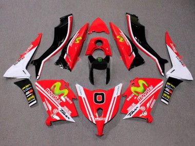 Online Rojo Blanco ENEOS MoviStar Yamalube Carenado Moto Yamaha TMAX530 2012-2014