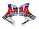 Online Blanco Rojo Azul Martini Carenado Moto Suzuki SV650 2003-2013