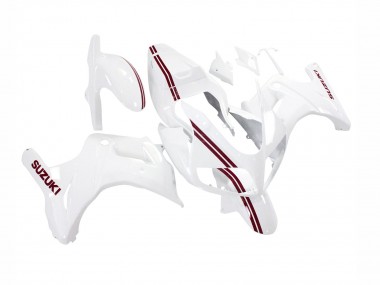Online Blanco Rojo Oscuro Línea Carenado Moto Suzuki SV650 2003-2013