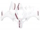 Online Blanco Rojo Oscuro Línea Carenado Moto Suzuki SV650 2003-2013