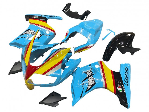 Online Azul Amarillo Rojo Plata Tiburón Carenado Moto Suzuki SV650 2003-2013